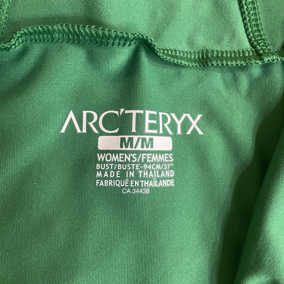 Arc'teryx Womens Jacket Medium Green Hoodie Full Zip Lightweight Polyester - Picture 4 of 10